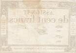 Frankreich  100 Francs - 18 Nivose An III - (07.01.1795) - Sign. Taizy - Serial 591 III / SS