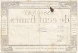 Frankreich  100 Francs - 18 Nivose An III - (07.01.1795) - Sign. Saxy - Serial 1071 III / SS