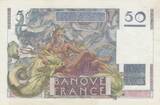 Frankreich 1950 50 Francs - Le Verrier - 24-08-1950 - Serial X.162 I- / VZ+ / VZ-ST