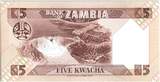 Sambia 1988 5 Kwacha Pres K. Kaunda - hydroelectric dam (1986-1988) I / ST