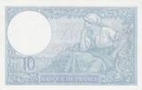 Frankreich 1941 10 Francs - Minerva - 02-01-1941 - Serial G.83137 I / ST