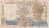 Frankreich 1937 50 Francs Ceres - 28-01-1937 - Serial E.5411 III / SS