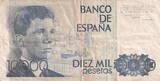 Spanien  10000 Pesetas 1985 - Juan Carlos - Prince Felipe - without serial letter III / SS