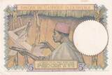 Französisches Westafrika 1938 5 Francs - Coffee - Man weaver - 10-03-1938 - Serial F.5977 - Number 248 II / VZ