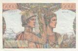 Frankreich 1956 5000 Francs - Sea and Countryside- 01-03-1956 - Serial W.148 I- / VZ+ / VZ-ST