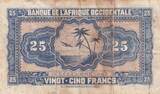 Französisches Westafrika 25 francs 5 Francs - Africaine - 1942 - Lettre D IV / S+
