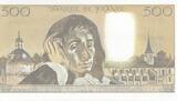 Frankreich 1989 500 Francs - Pascal - 02-03-1989 - Serial P.297 I / ST