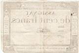 Frankreich  100 Francs - 18 Nivose An III - (07.01.1795) - Sign. Oudry - Serial 3920 III / SS