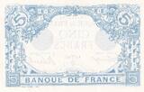 Frankreich 1915 5 Francs - Blue - 31-03-1915 - Serial Y.4993 II / VZ