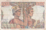 Frankreich 1951 5000 Francs Sea and Countryside - 01-02-1951 - Serial B.44 - F.48.03 IV / S+