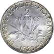 Frankreich  2 Francs Semeuse - 1920 II / VZ