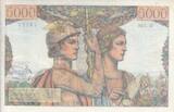 Frankreich 1956 5000 Francs - Sea and Countryside- 01-03-1956 - Serial W.148 II / VZ