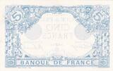 Frankreich 1915 5 Francs - Blue - 15-06-1915 - Série X.6221 II / VZ