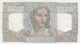 Frankreich 1948 1000 Francs - Minerve and Hercule - 05-05-1948 - Serial V.404 I- / VZ+ / VZ-ST