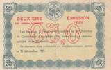 Frankreich 50 centimes 50 Cents - Avignon Chamber of Commerce - 1920- Second Serial III / SS