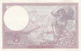 Frankreich 1939 5 Francs - Purple - 02-11-1939 - Serial G.65864 II / VZ+