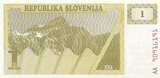 Slowenien  1 Tolar - Mountain - 1990 - Serial AA I / ST