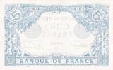 Frankreich 1916 5 Francs - Blue - 10-10-1916 - Serial S.14321 II / VZ