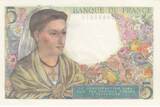 Frankreich 1943 5 Francs - Shepherd - 05-08-1943 - Serial W.52 I / ST