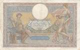 Frankreich 1926 100 Francs - Luc Olivier Merson- Grands cartouches - 25-11-1926 - Serial S.16132 IV / S+