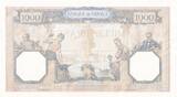 Frankreich 1927 1000 Francs Ceres and Mercury - 30-06-1927 - Serial O.2955 - last issuing date for this type I- / VZ+ / VZ-ST