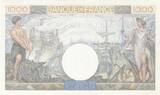 Frankreich 1940 1000 Francs - Commerce and Industry - 19-12-1940 - Serial M.1419 I / ST