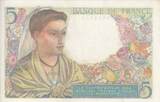Frankreich 1947 5 Francs - Shepherd - 30-10-1947 - Serial G.155 III / SS+