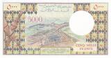 Dschibuti  5000 Francs - Man and Forest scene - Harbor - 1979 - Serial C.004 - P.38d I / ST