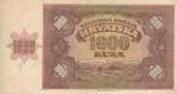 Kroatien 1941 1000 Kuna - Young girl - Mountains - 26-05-1941 - Serial C III / SS