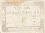 Frankreich  100 Francs - 18 Nivose An III - (07.01.1795) - Sign. Perrin - Serial 3578 III / SS