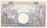 Frankreich 1944 1000 Francs - Commerce and Industry - 20-07-1944 - Serial U.4656 I / ST