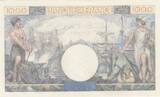 Frankreich 1944 1000 Francs - Commerce and Industry - 06-07-1944 Serial F.3620 I / ST