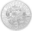 Österreich  Blue-ringed octopus - 3 Euros 2022 (New collection - Underwater life) unz ( non circulé)