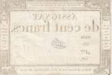 Frankreich  100 Francs - 18 Nivose An III - (07.01.1795) - Sign. Tuet - Serial 532 III / SS