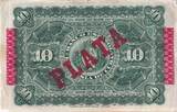 Kuba  10 Pesos - Harvesting sugar cane Overprint PLATA - 1896 IV / S