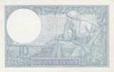 Frankreich 1941 10 Francs Minerva - 09-01-1941 - Serial X.83366 I / ST