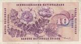 Schweiz 1958 10 Francs - Gottfried Keller - Carnation Flowers - 18-12-1958 - Serial 14E III / SS