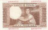 Spanien 1953 100 Pesetas - J.R. de Torres - 07-04-1953 - Serial 2J III / SS
