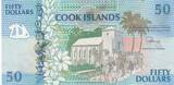 Cookinseln  50 Dollars - Church and worshippers - 1992 - Serial AAA I- / VZ+ / VZ-ST