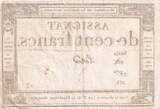 Frankreich  100 Francs - 18 Nivose An III - (07.01.1795) - Sign. Lenoir - Serial 859 III / SS
