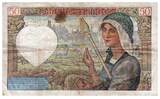 Frankreich 1940 50 Francs Jacques Coeur - 13-06-1940 - Serial T.11 III / SS