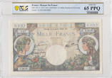 Frankreich 1944 1000 Francs - Commerce and Industry - 06-07-1944 Serial D.3620 I / ST