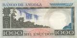 Angola 1973 1000 Escudos - L. de Camoes - Waterfalls - 10-06-1973 - Serial AE III / SS+