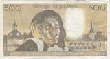 Frankreich 1977 500 francs - Pascal - 03-11-1977 - Serial K.80 III / SS