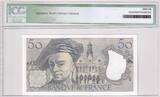 Frankreich  50 Francs - Quentin de la Tour - 1987 - Serial K.49 - ICG 66 Choice UNC I / ST