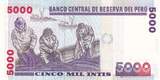 Peru  5000 Intis Amiral M. Gruau - Fishing - 1988 I / ST