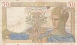 Frankreich 1938 50 Francs Ceres - 28-04-1938 - Serial D.8095 IV / S+