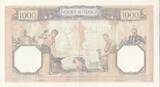 Frankreich 1939 1000 Francs - Ceres and Mercury - 21-09-1939 - Serial R.7666 II / VZ+