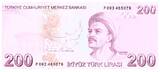 Türkei  200 Lira - Pdt Ataturk - Yunus Emre - 2009 (2023) - Prefix F I / ST