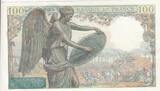 Frankreich 1943 100 Francs - Descartes - 07-01-1943 - Serial M.55 I- / VZ+ / VZ-ST